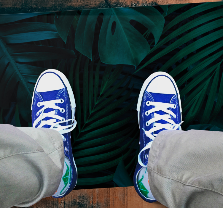 vinylový koberec kvety a rastliny tropické lístie - Tenstickers