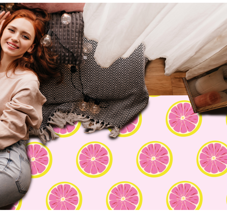 vinylový koberec s kvetmi vzor plátkov citrusov - Tenstickers