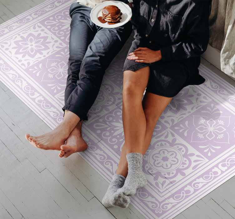 vinylový koberec do kúpelne elegancia mandaly - Tenstickers