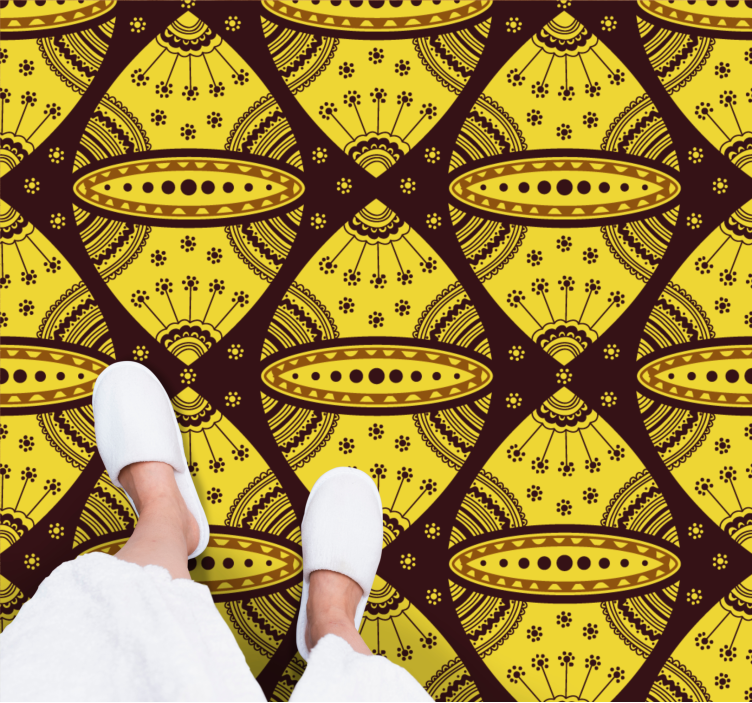 vinylový koberec mandala symetria inšpirovaná mandalou - Tenstickers