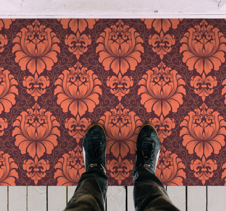 vinylový koberec mandala zdobená symetria - Tenstickers