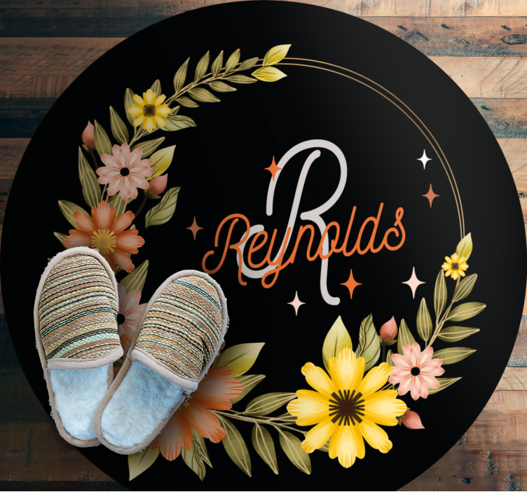 vinylový koberec do spálne kvetinový názov koruny - Tenstickers