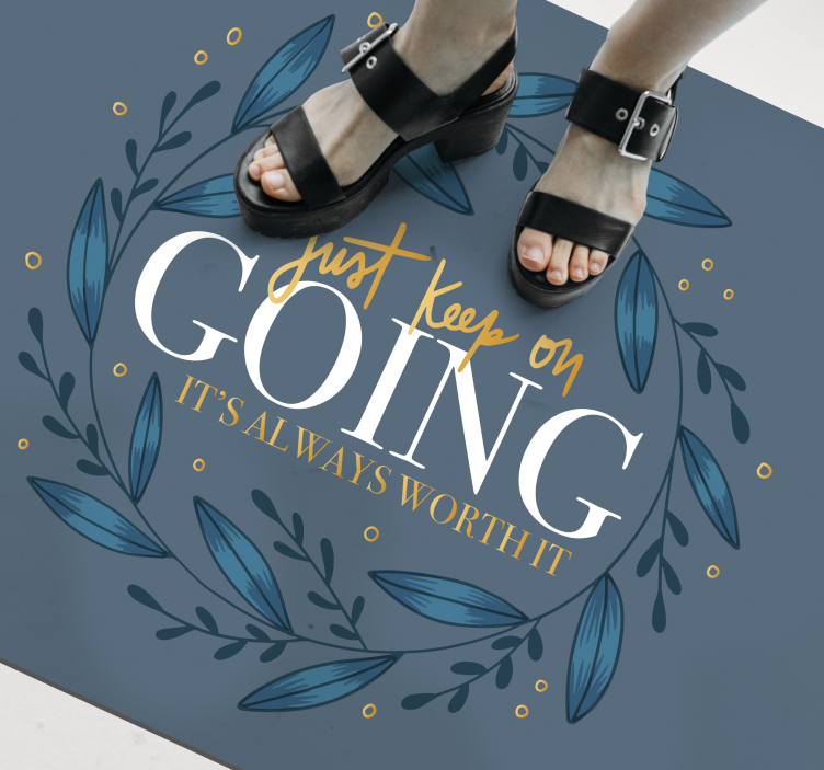 vinylový koberec citáty len pokračuj - Tenstickers