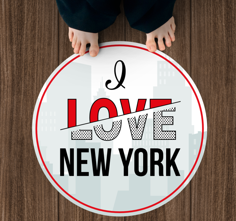 Vinylový koberec citáty milujem new york - Tenstickers