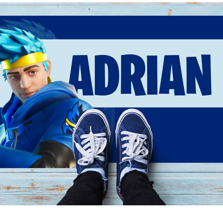 vinylový koberec s menom personalizácia hernej postavy - Tenstickers