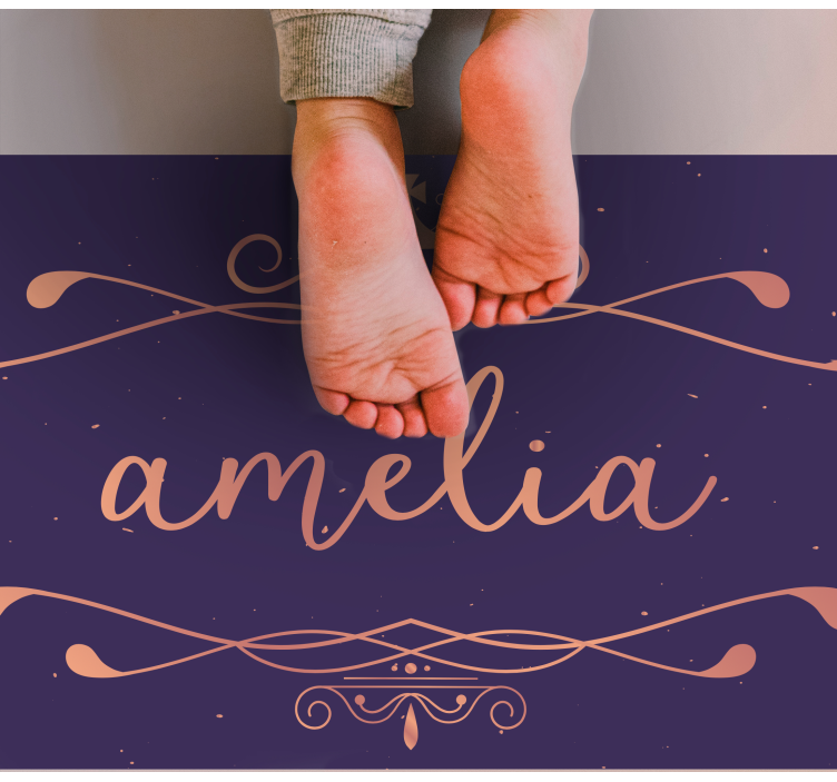 vinylový koberec s menom personalizovaná podložka na meno - Tenstickers