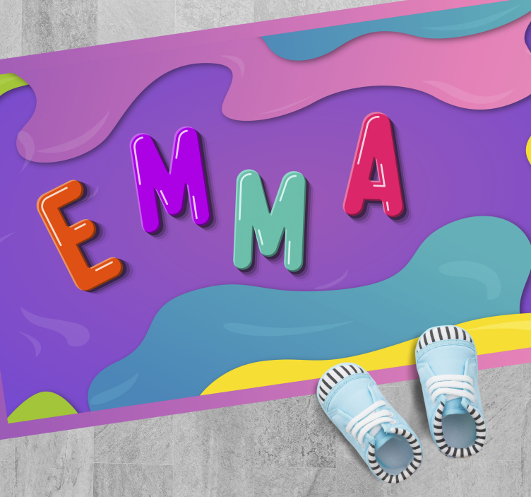 vinylový koberec s menom personalizované meno - Tenstickers