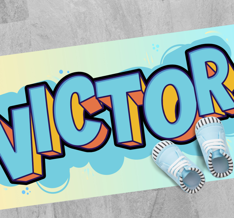 vinylový koberec s menom prispôsobiteľné tenisky - Tenstickers