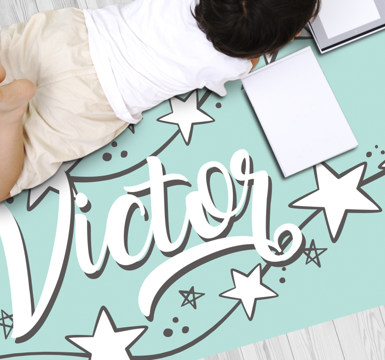 vinylový koberec s menom prispôsobiteľný stardust - Tenstickers