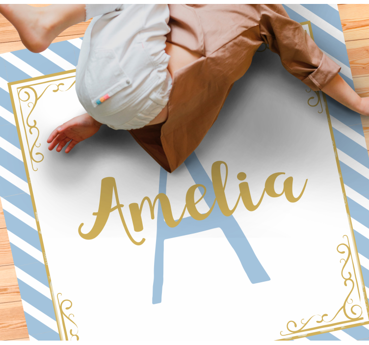 vinylový koberec s menom štýl iniciál mena - Tenstickers