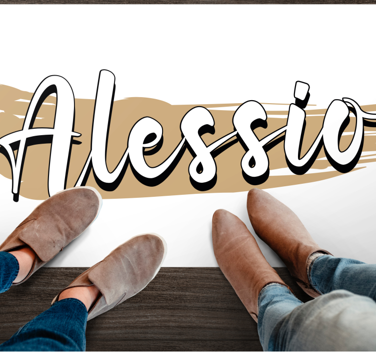 vinylový koberec s menom štýlový abstraktný dizajn - Tenstickers