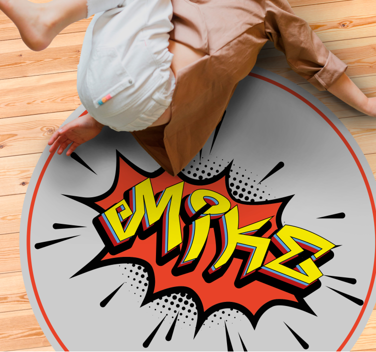 Vinylový koberec s menom výbuch mena - Tenstickers