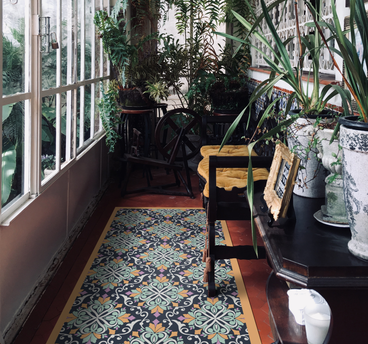 mozaika vinylový koberec vzor inšpirovaný mozaikou - Tenstickers