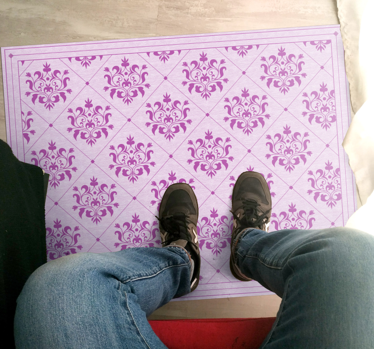 Vinylový koberec vintage zdobený damaškový vzor - Tenstickers