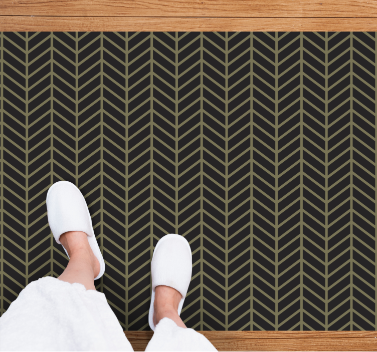 pruhovaný vinylový koberec herringbone Striped Pattern - Tenstickers