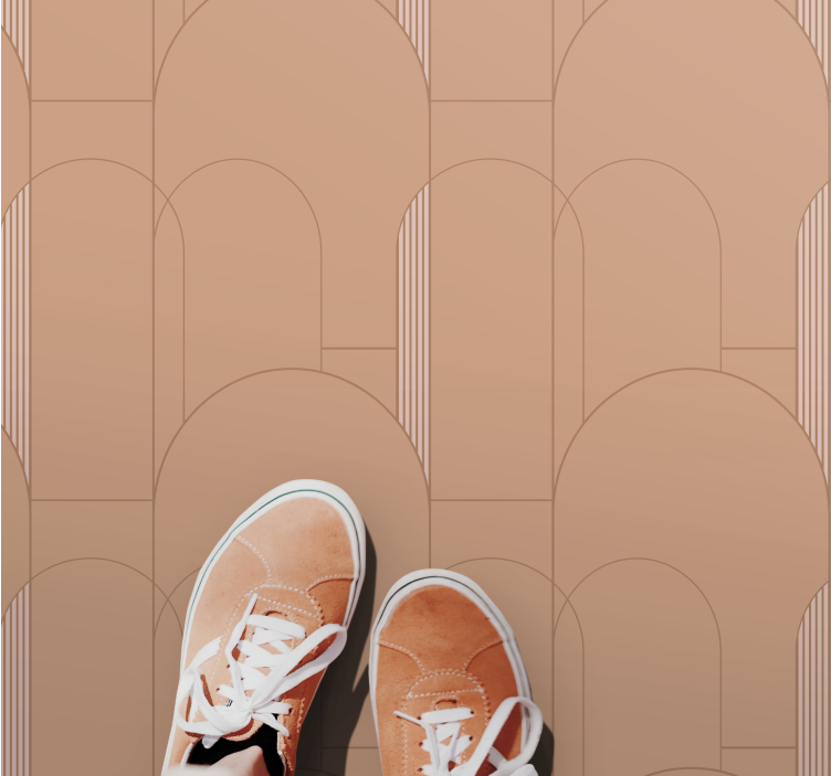 pruhovaný vinylový koberec povrch oblúkového vzoru - Tenstickers