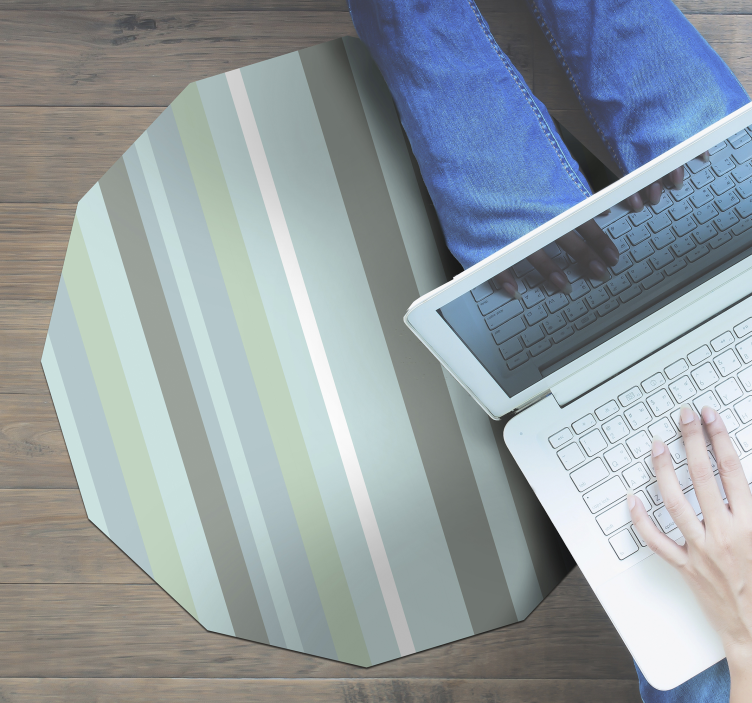 vinylový koberec s pruhmi pruhovaný osemuholník - Tenstickers