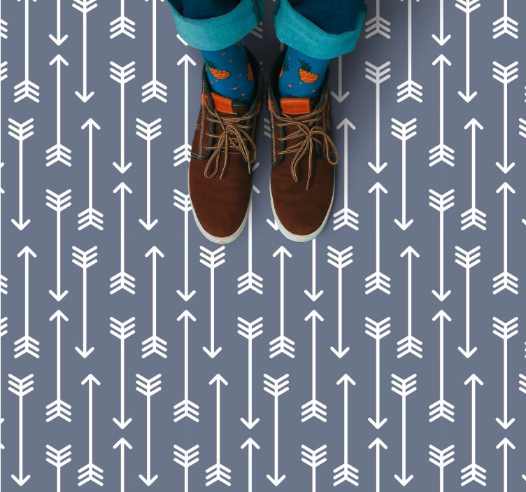 pruhovaný vinylový koberec vzory šípok - Tenstickers