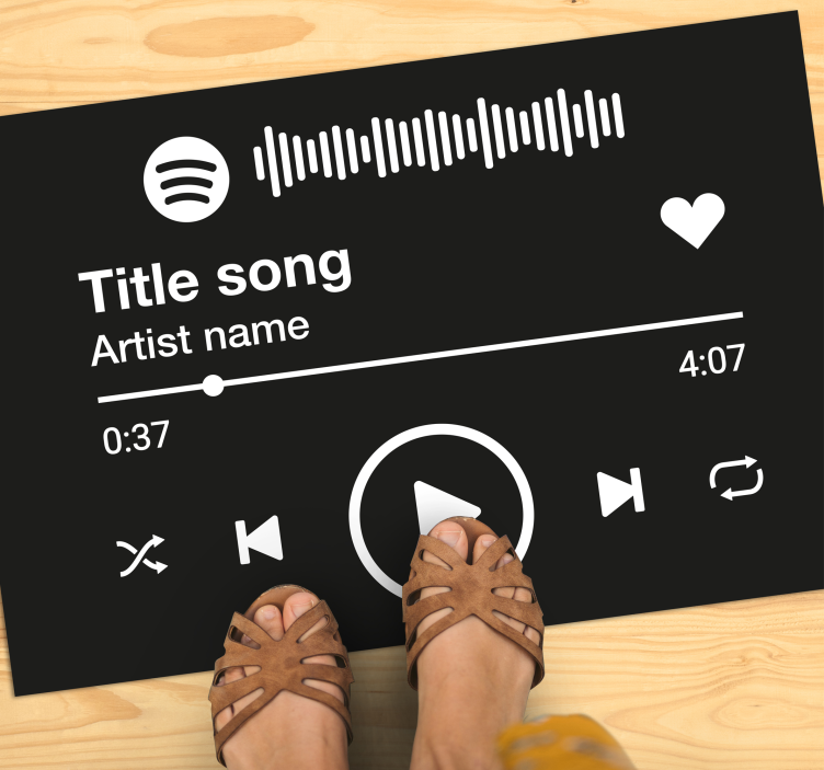 Spotify text personalizovaná mat - Tenstickers