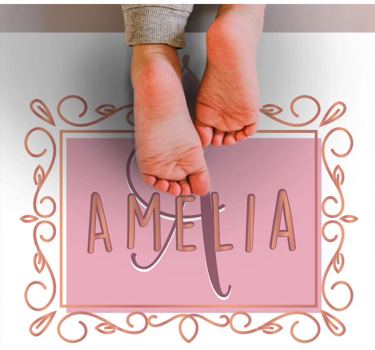 Vinylový koberec so zlatou a ružovou korunou pre princeznú - Tenstickers