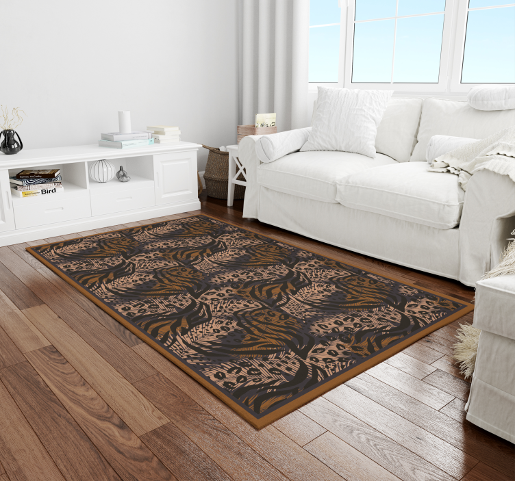 vinylový koberec zvierací vzor motív exotickej džungle - Tenstickers