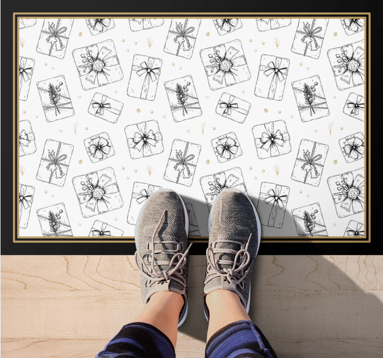 vianočný vinylový koberec vzor slávnostného darčeka - Tenstickers