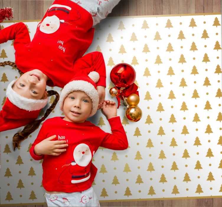 vianočný vinylový koberec vzor slávnostného stromčeka - Tenstickers