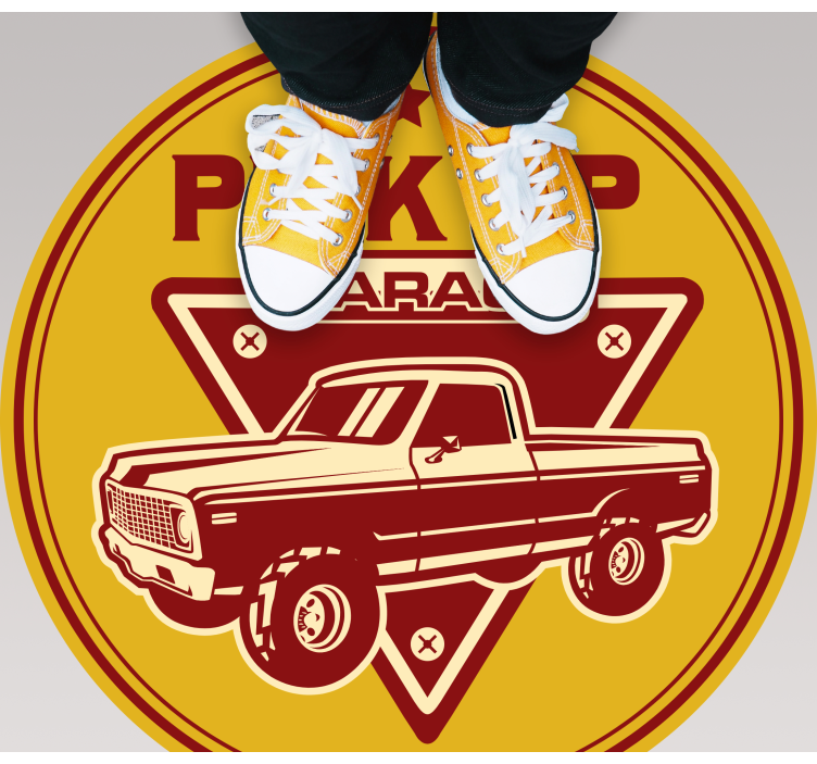 Vinylový koberec vintage klasická garáž pre pickupy - Tenstickers