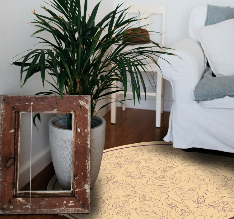 Vintage ružový vinylový koberec pre domácu kanceláriu - Tenstickers