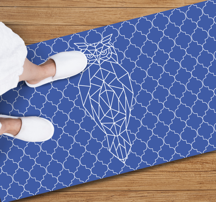 vinylové koberce zvieratá geometrický vzor sovy - Tenstickers