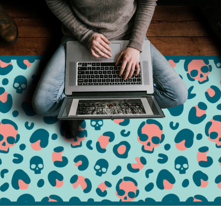 vinylový koberec zvierací vzor hra so vzorom lebky - Tenstickers