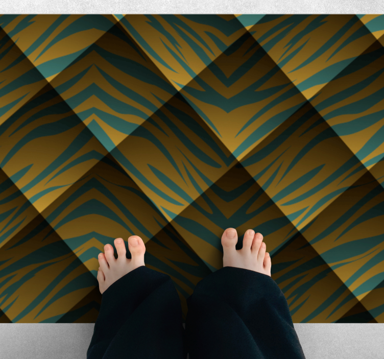 vinylový koberec zvierací vzor koncept tigrích pruhov - Tenstickers