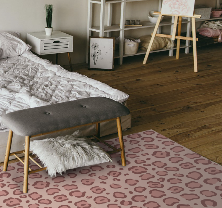 vinylový koberec zvierací vzor leopardie bodky - Tenstickers