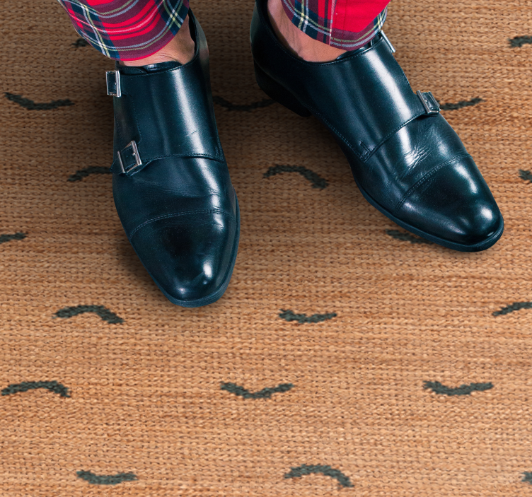 vinylový koberec zvierací vzor imitácia juty béžovej - Tenstickers