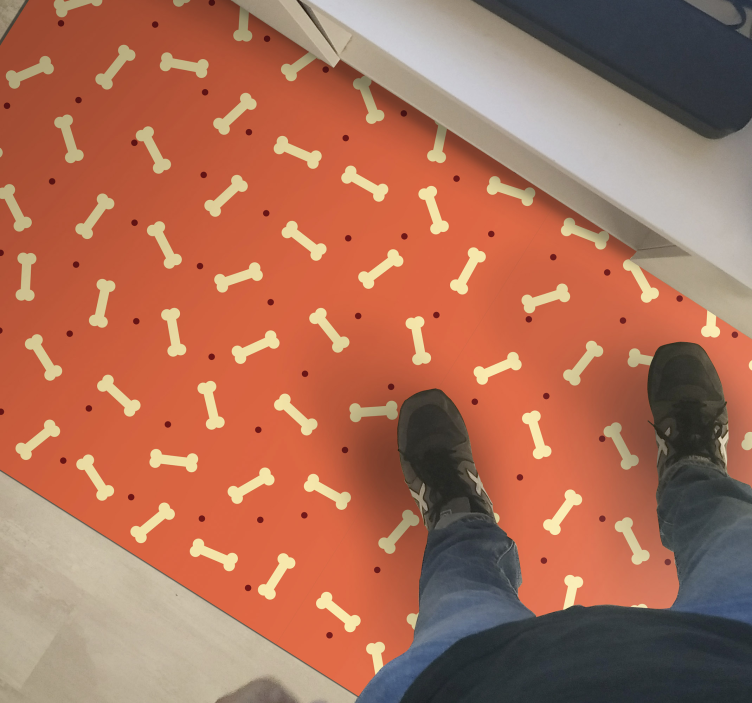 Vinylový koberec do predsiene s motívom kostí - Tenstickers