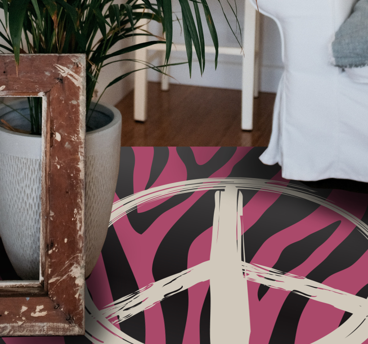 Vinylový koberec zvierací vzor s motívom mieru - Tenstickers