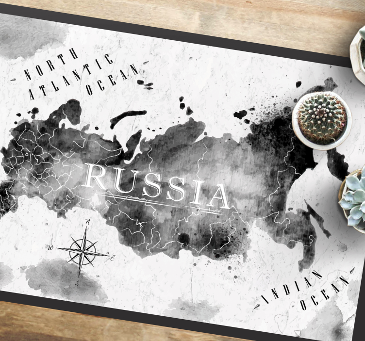 vinylový kvoberec s mapou sveta monochromatická mapa sveta - Tenstickers