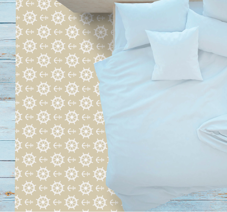 vinylový koberec do obývačky motív námorného kompasu - Tenstickers