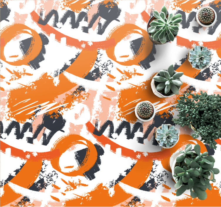 moderný vinylový koberec abstraktné tvary praskajú - Tenstickers