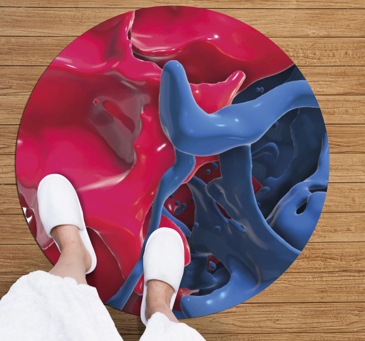 vzorovaný vinylový koberec abstraktný farebný prúd - Tenstickers