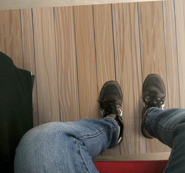 vzorovaný vinylový koberec drevené pruhy - Tenstickers