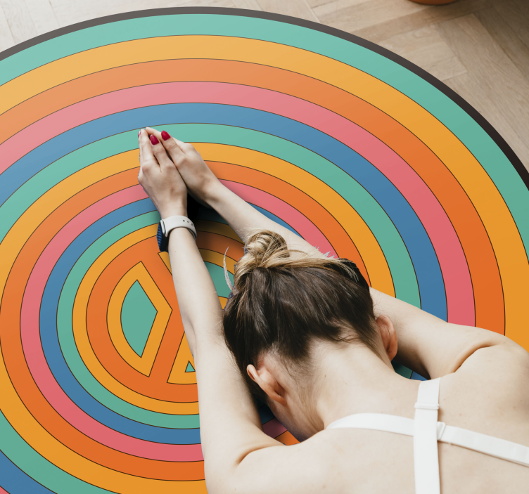 vinylový koberec pre mládež farebný symbol mieru - Tenstickers