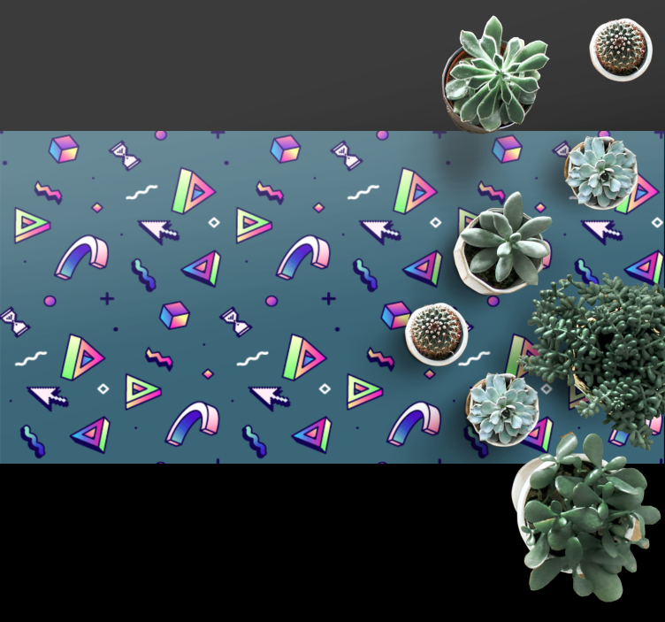 vzorovaný vinylový koberec geometrický farebný šplech - Tenstickers