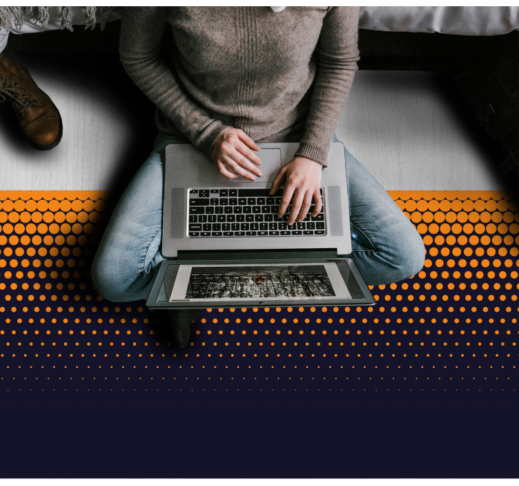 vinylový koberec pre mládež vzor s bodkami prechodu - Tenstickers