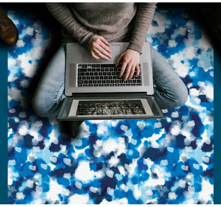 rôzne vinylové koberce pre deti modrý oblačný vzor - Tenstickers