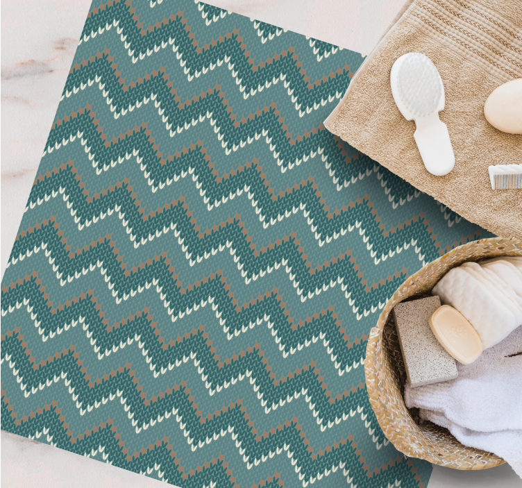 etnický vinylový koberec motív šípovej vlny - Tenstickers