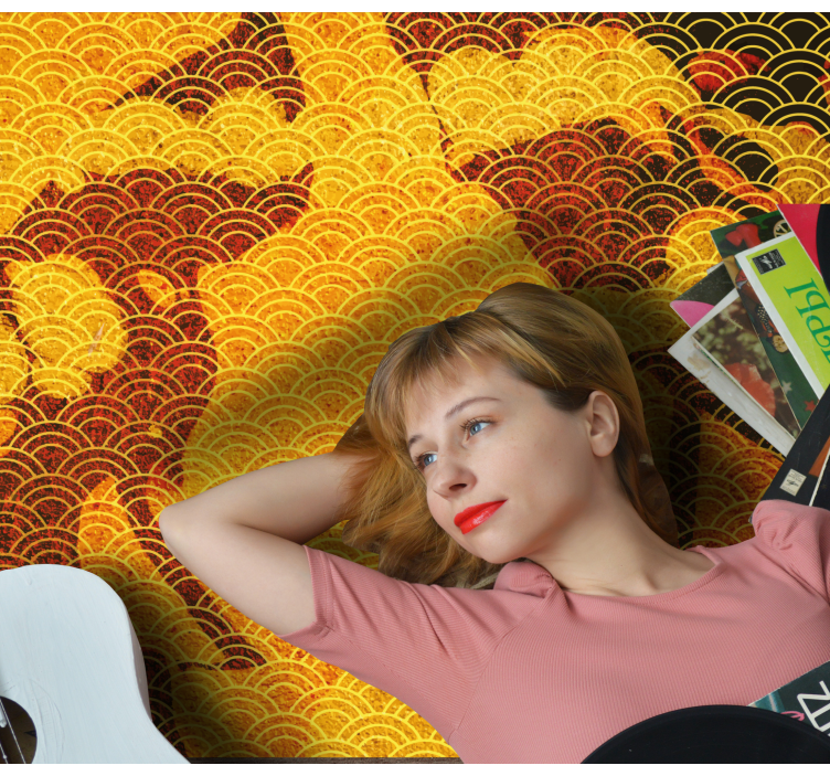 etnický vinylový koberec japonská seigaiha - Tenstickers