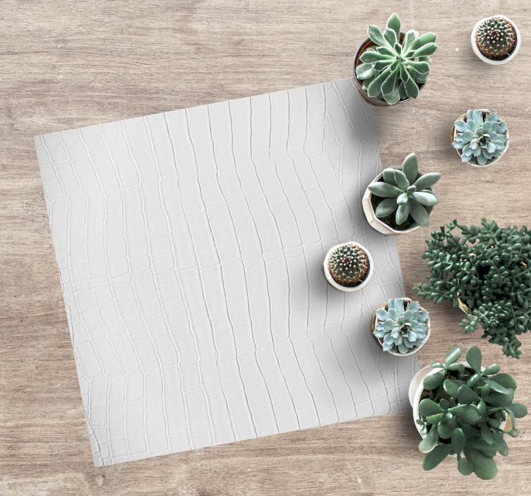 Vzorovaný vinylový koberec biela krokodília koža - Tenstickers