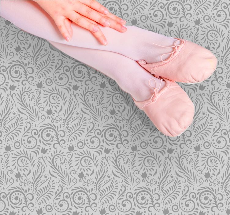 moderný vinylový koberec sofistikovaný botanický motív - Tenstickers