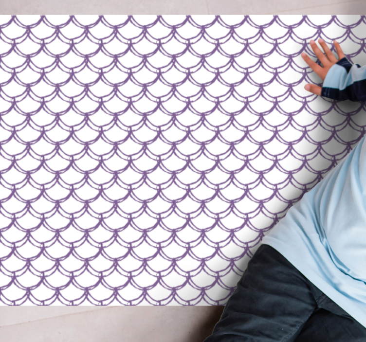 Vinylový koberec do kúpeľne s fialovým vlnkovaným vzorom - Tenstickers